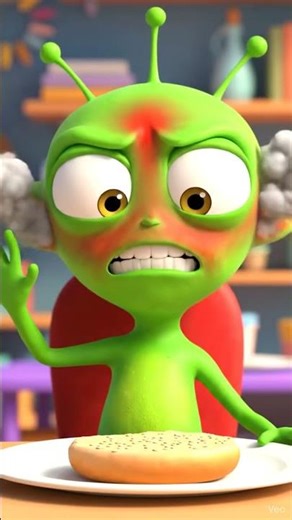 Alien Wants to Eat Spicy Burger