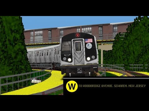 OpenBVE Fiction: W Train To Woodbridge Avenue-Sewaren, New Jersey (R160B Siemens)
