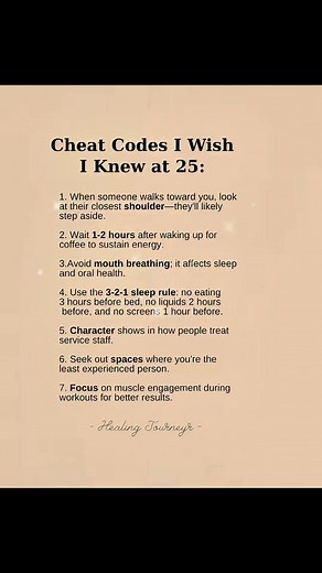 Cheat codes I wish I knew at 25 | Healing Journeys