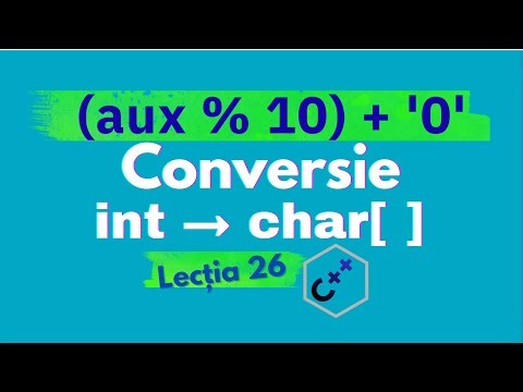Conversia int → char[ ] în C++ fără itoa() | Șiruri de caractere
