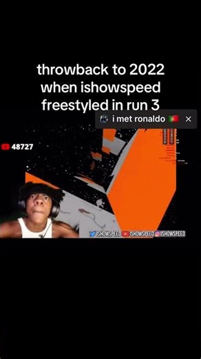 throwback to 2022 when ishowspeed freestyled in run 3 #ishowspeed