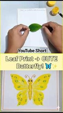 Satisfying Leaf Printing to Butterfly Art 🦋🍃 #diy #art #butterfly