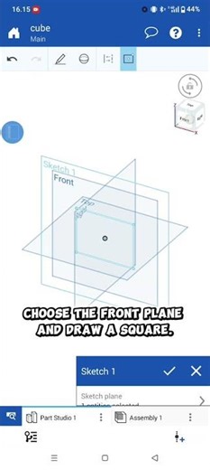 create a simple cube in #onshape #shorts