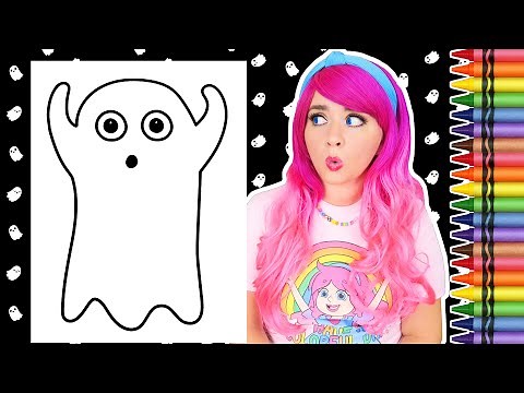 Coloring a Cute Ghost Spooky Halloween Coloring Page | Crayola Crayons