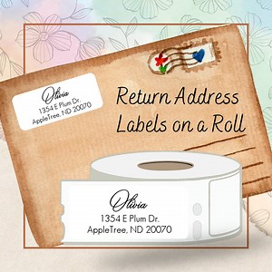 Personalized Calligraphy Return Address Labels: Script Font Self-adhesive Labels on a Roll - Etsy