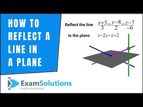 How to reflect a 3D line in a plane | ExamSolutions