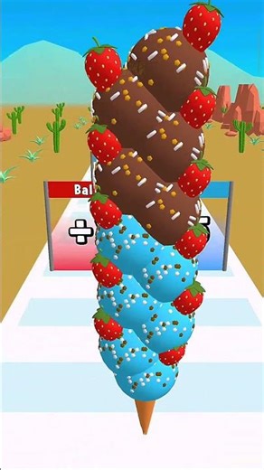 AMAZING!! Ice cream Stack Run 167 #games #icecream #shortvideo