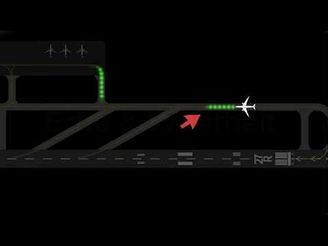 Can airports use lights to guide aircraft?