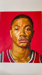 A look at the process for creating this Derrick rose piece #art #artist #artwork #DRose #derrickrose #artistsoninstagram | henryxpieces