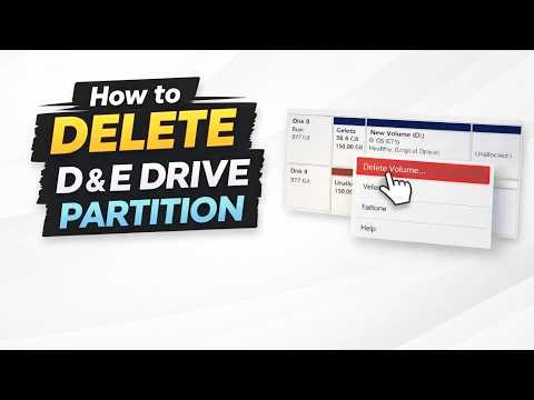 How to delete D, E Drive permanent || How can i delete New Volume E || How to delete disk partition