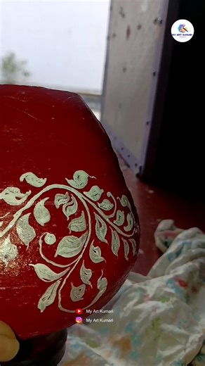 This Hand-Painted Clay Pot Will Steal Your Heart ✨🎨#foryou #painting #artandcraft