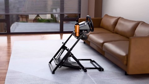 Marada X Frame Steering Wheel Stand Racing Sim Cockpit with Seat Slot Fit for Logitech G25 G27 G29 G920, for Thrustmaster T300 T248, for Fanatec, No Pedal & Shifter