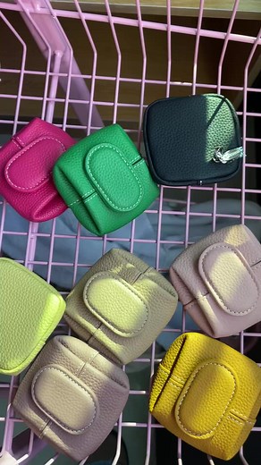 Leather mini coin purse#genuineleather #cowhide #coinpurse