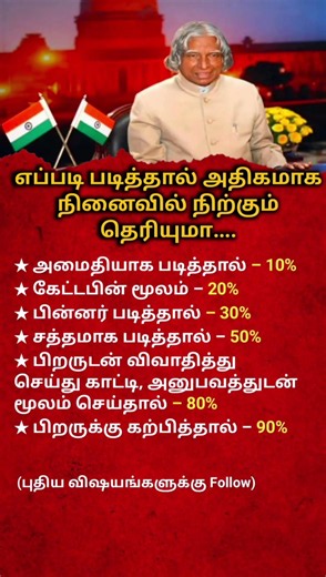Dr. A.P.J. Abdul Kalam's Powerful Study Formula | How to Remember 90% of What You Learn!#motivation