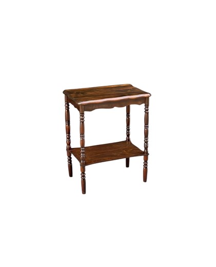 Antique 1940's Two-tier Small Solid Cherry Wood Side Table With Turned Legs - Etsy