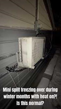 Mini Split Freezing Over during Winter Months with Heat ON?! #help #clean #snow #cold #winter