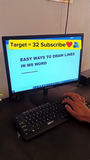 Easy Ways to Draw Lines in MS Word📏💻| Computer Shortcut Tricks❤️
