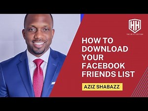 How to Download Your Facebook Friends List
