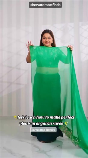 Step-by-Step Organza Saree Draping Tutorial