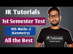 9th Maths 2 ( Geometry) Test | 1st Semester Test of JR Tutorials of Maths Subject | (1 to 4 )