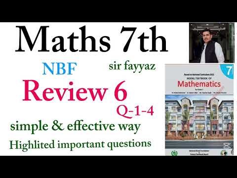 Maths class 7th | Review exercise 6 | rev ex 6 | unit 6 | Q 1-4 | Algebra | chapter 6