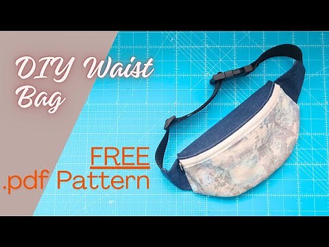 How to Sew a Simple Belt Bag/Fanny Pack with Free Sewing Pattern