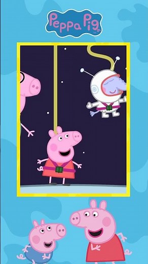 Peppa Pig Bounces on the Moon 🐷 #peppapig #cartoon #youtubeshorts