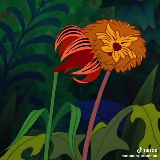 Alice in Wonderland Cartoon Flowers: Disney Animation