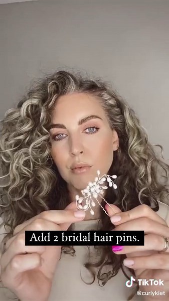 Elegant Wedding Hairstyle Ideas for Curly Hair | Curly Updo Tutorial