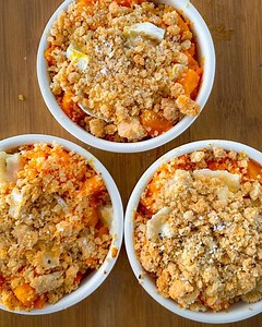 Recette Crumble potimarron et chèvre et autres recettes Chefclub daily