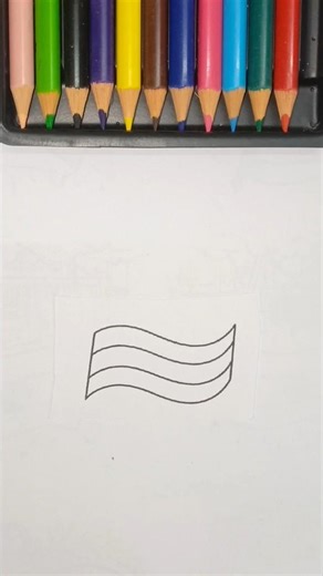 Simple Flag Drawing with Colors 🎨 | Beginner Friendly #Coloring #FlagDrawing #Art