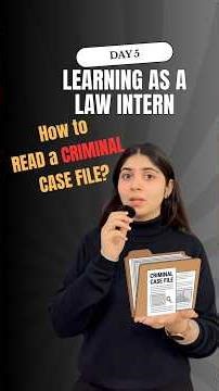 How to read Criminal Case File ? #lawstudent #learning #internship #courtroomdrama