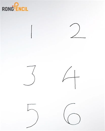 Simple and Easy Drawing with Numbers 123456 🥰 | Rong Pencil
