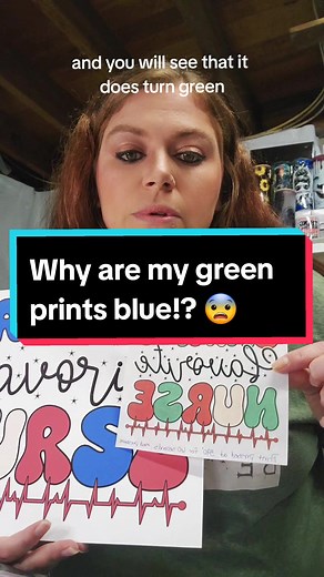 Why are my green sublimation prints printing blue? 😨 Have no fear! Yes, they print blue but please continue with your project and press them as you usually do. You will be relieved to know that they so in fact press green as they should. It's a Sublimation mystery but we have it solved. SmallTCustoms on Etsy for all your Sublimation Print needs! #nurseprints #Sublimationtransfers #etsy #printvendors #Sublimationhacks #Sublimationprintinghelp #christmasnurse #fyp