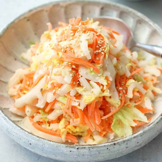 Easy Napa Cabbage Slaw - Chef JA Cooks
