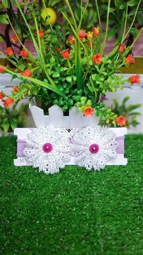 diy flower headband#diy#handmade#shorts