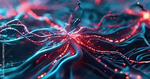 Fairness in AI ethics represented by digital circuits merging with human veins, with copyspace. Fairness in ai ethics