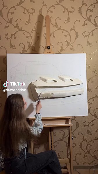 Dodge Challenger 3D Wall Art by K Sysoeva