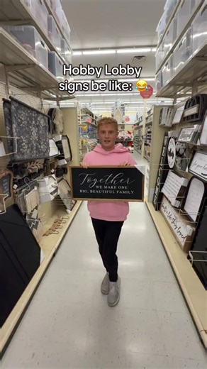 1.7M views · 4.5K reactions | POV: You’re shopping at Hobby Lobby  (reading signs) | Kyle Thorn | Facebook