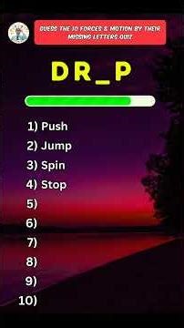 ⚡ Guess the Top 10 Forces & Motions! Can You Get Them All? 🤔🚀 #quiz #braintest #guess #quiztime