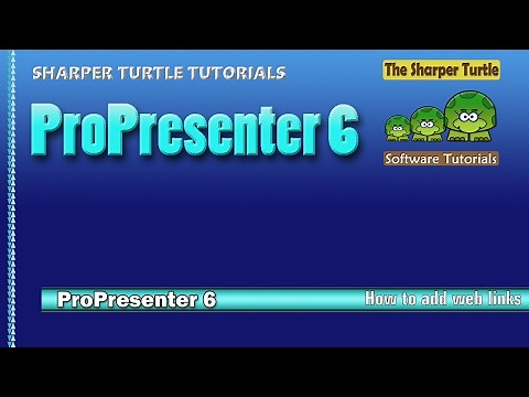 ProPresenter 6 - How to add web links
