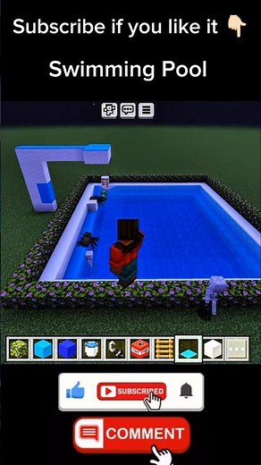 Beautiful Swimming Pool in Minecraft 🏊‍♂️ Easy Build Tutorial! #minecraft #youtube #gaming #shorts