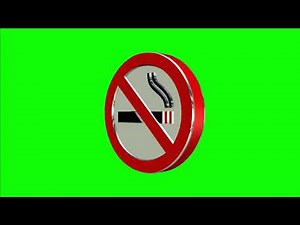 No Smoking Logo Green Screen