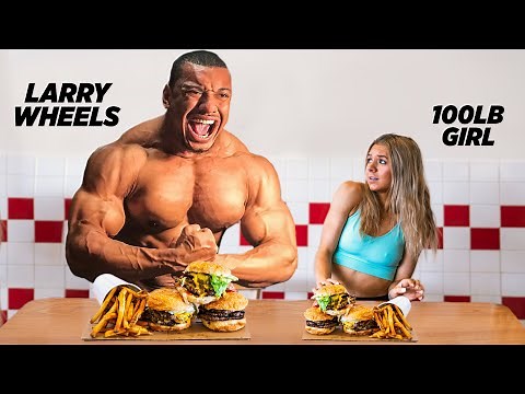 100LB GIRL EATS LARRY WHEELS BULKING DIET (8,000+ calories)