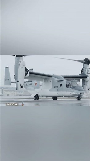 Japanese Army V-22 Osprey tiltrotor takes off.