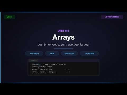 Unit 8.5: Arrays — Number Analyzer | CS++ JS Tests