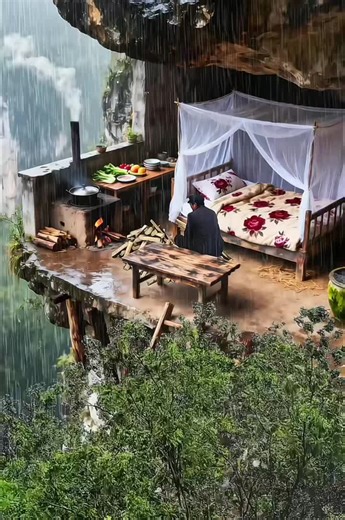 Cozy Cabin Vibes with Rain Ambience