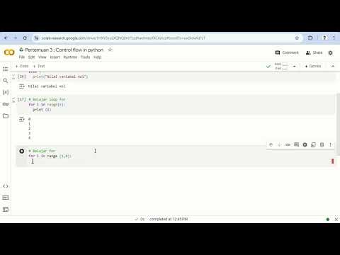 Pemrograman Python : Control flow (if, for, while, break, dan continue) pada Python