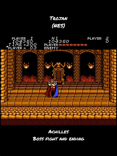 Trojan NES: Defeating Achilles Boss Fight