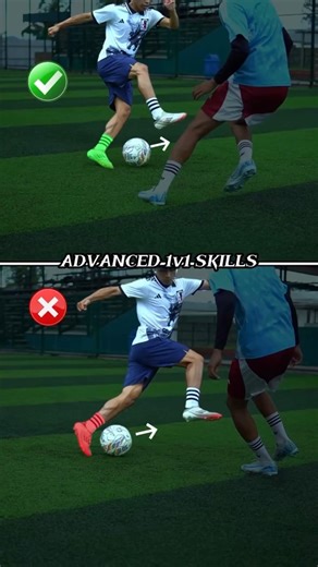 ADVANCED 1v1 SKILLS TUTORIAL ⚽️ #training #football #youtubeshorts #ronaldo #viral #soccer